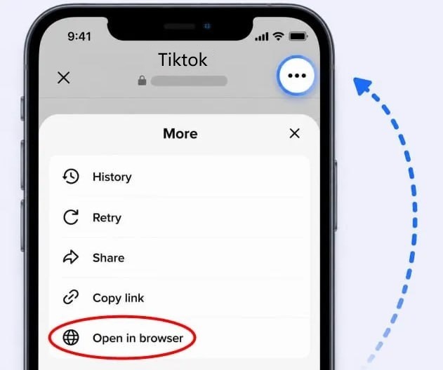 How to open this page in Safari